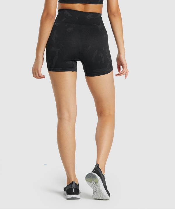 Damske Šortky Gymshark Adapt Camo Seamless Čierne | OR0916287